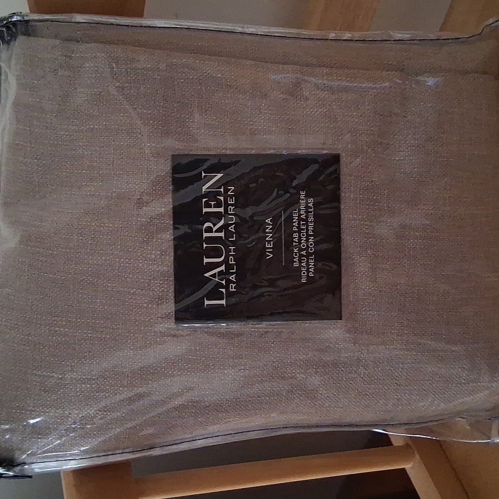 Ralph Lauren Vienna Tan Back Tab Panel Curtains